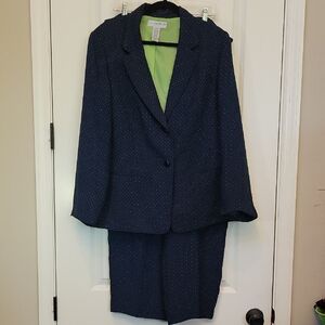 SAG HARBOR 2 PIECE SEPERATES IN NAVY BLUE WHITE POLKA DOT PLUS SIZES